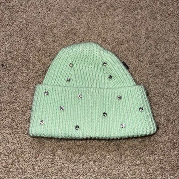 Goldbergh Valerie Hope Dream Beanie Mint Green Bling Worn Twice Ski Hat Apres main image 4